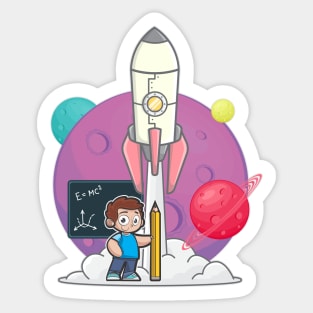 Little rocket scientist Sticker